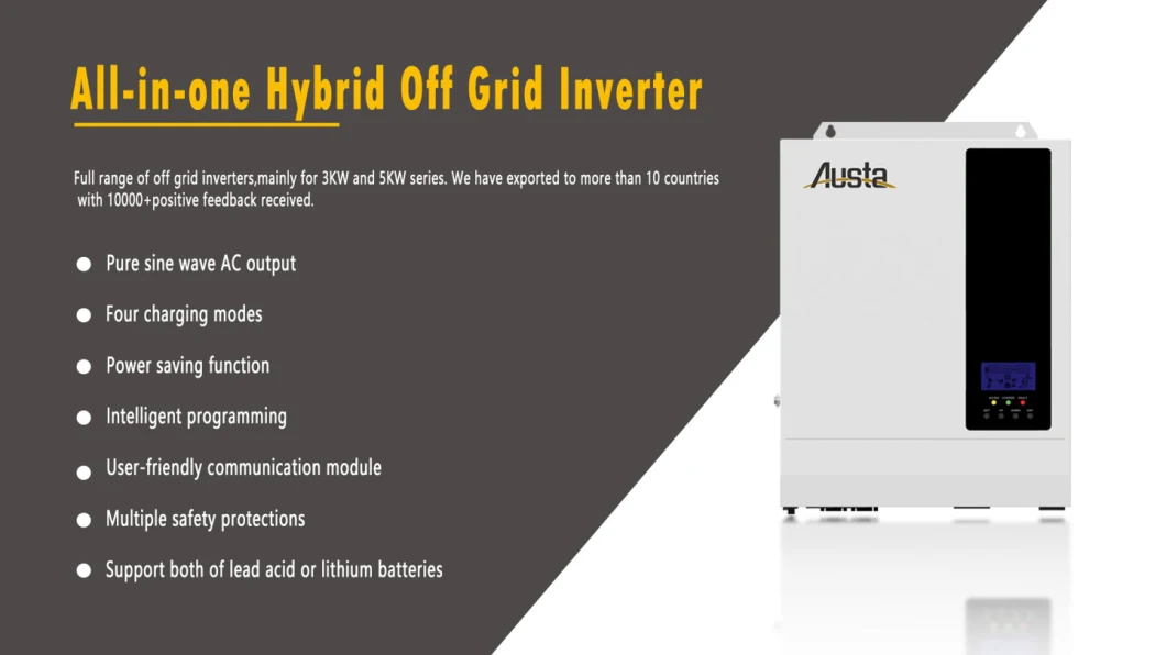 Portable Home off Grid Supply Hybrid Inverter AC DC Solar Power System with MPPT Charge Controller